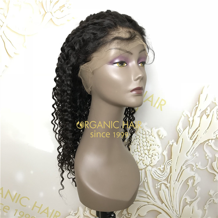 Human full lace wigs cheap for sale curly X89